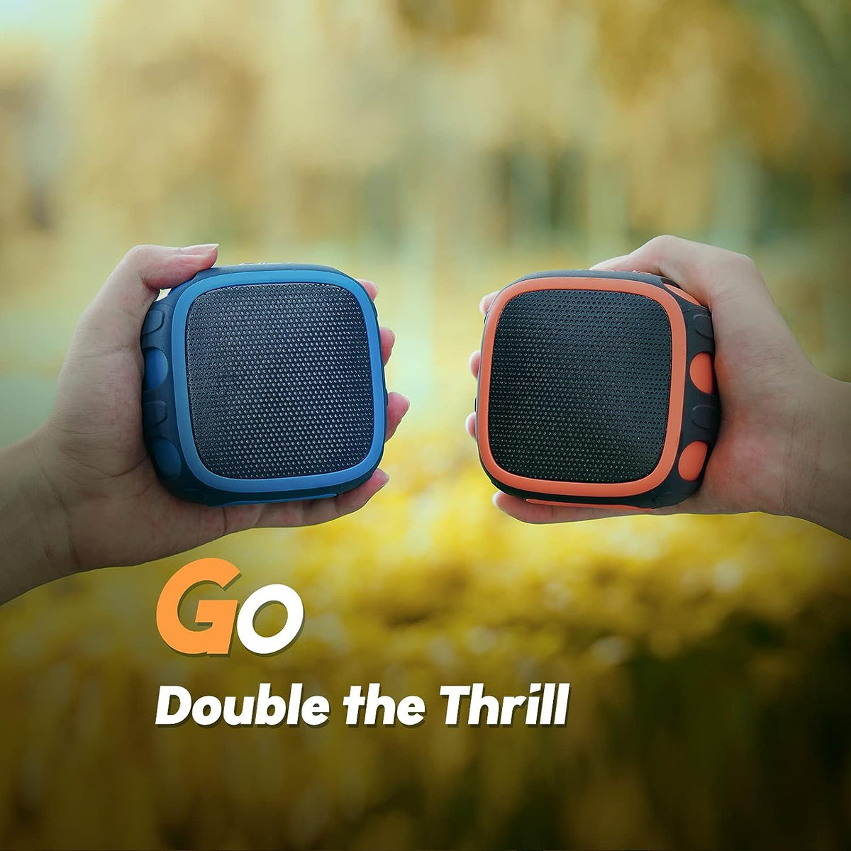 DOSS E-GO III Waterproof Bluetooth Speaker with Big Sound, 22H Playtime, IP67 Rated Waterproof and Dustproof, Durable Carabiner, Portable Outdoor Speaker for Beach, Camping, Hiking, Backpack, Shower