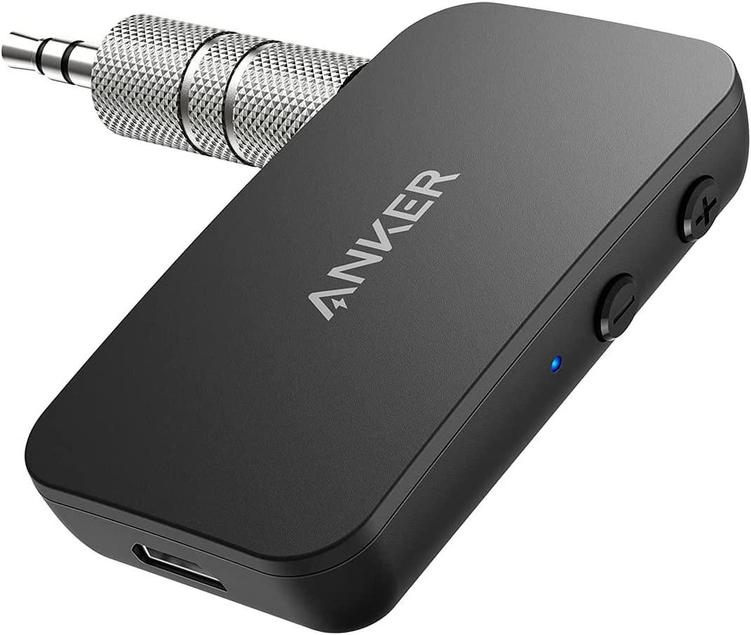 Anker Soundsync Bluetooth 5.0 Transmitter, 13-Hour Long Battery Life, aptX Low Latency, Dual Device Connection for TV, PC, CD Player, iPod / MP3 / MP4 Player, iPad/iPad Air/iPad Mini