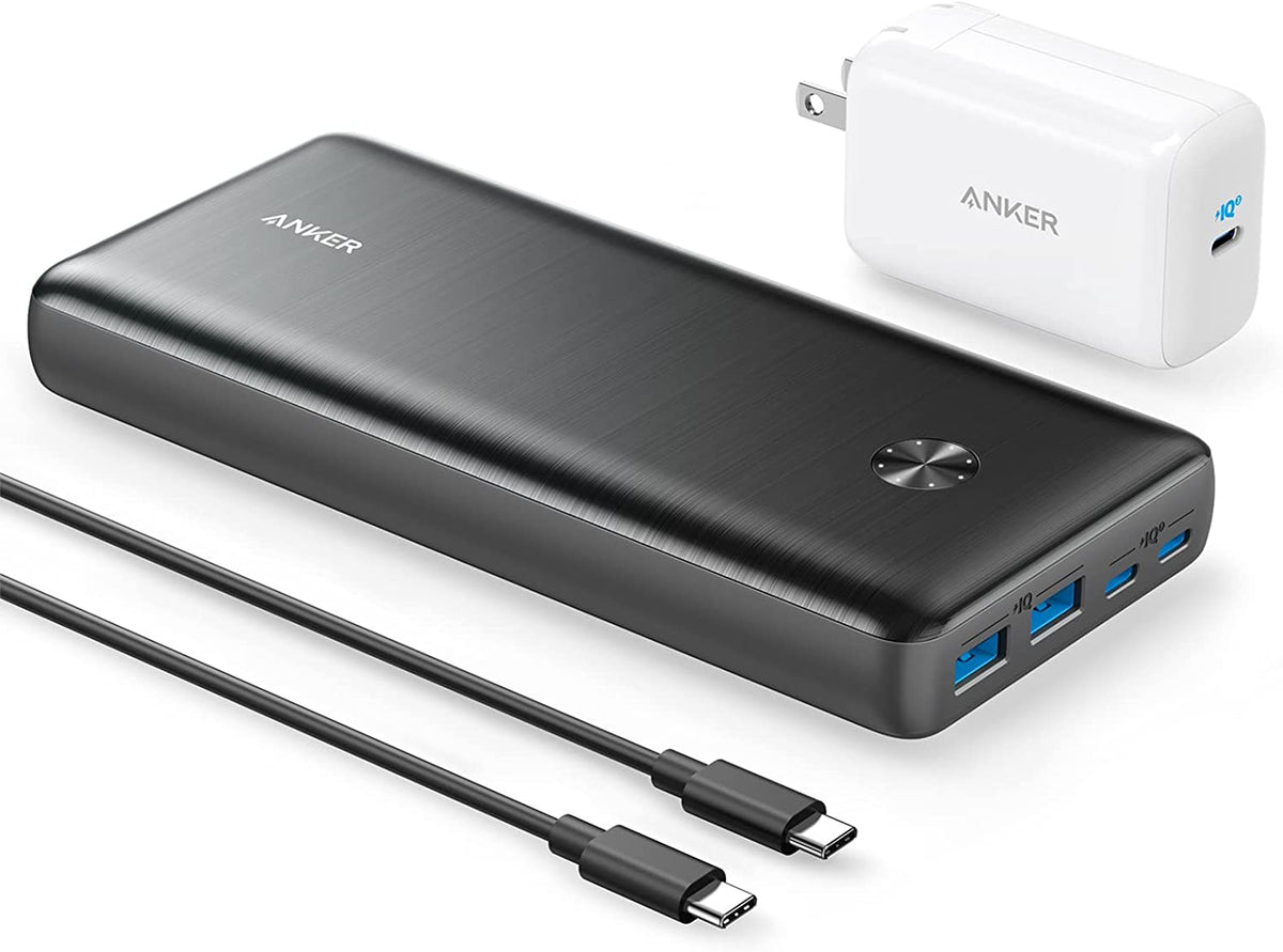 Anker Power Bank, 25,600mAh Portable Charger 87W Bundle with 65W USB-C Wall Charger, Works for MacBook Pro, Dell XPS, Microsoft, Pixelbook, iPhone 13 series, Samsung, iPad Pro