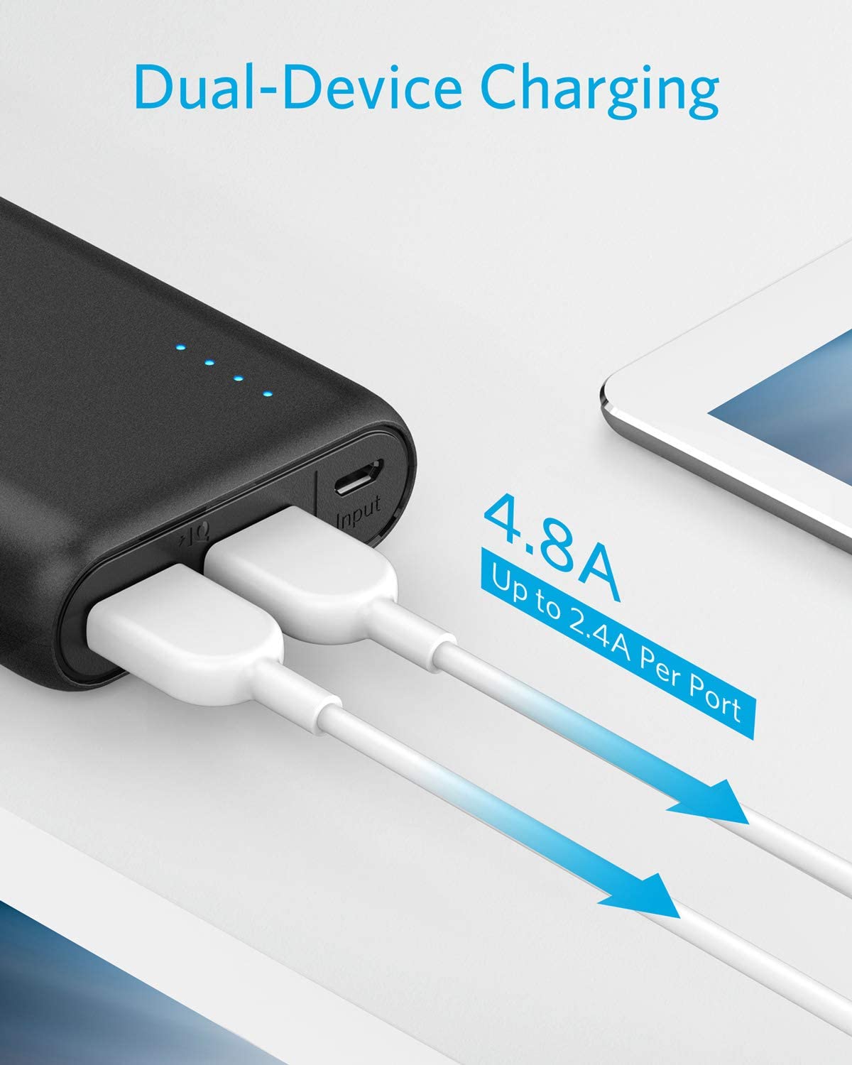 Anker PowerCore 20,100mAh Portable Charger Ultra High Capacity Power Bank with 4.8A Output and PowerIQ Technology, External Battery Pack for iPhone, iPad &amp; Samsung Galaxy &amp; More (Black)